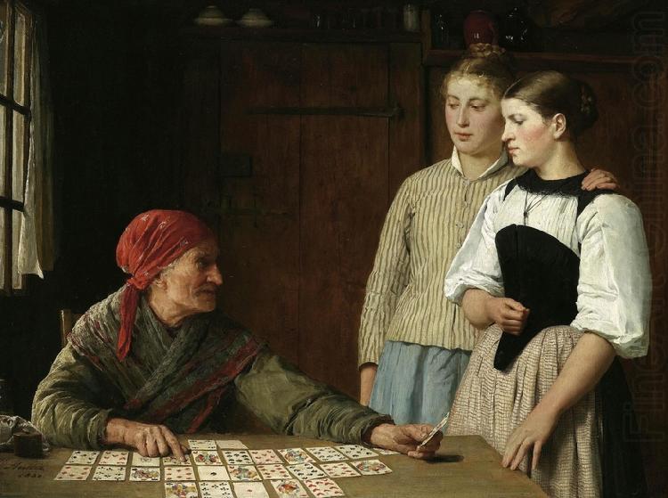 Die Kartenlgerin, Albert Anker